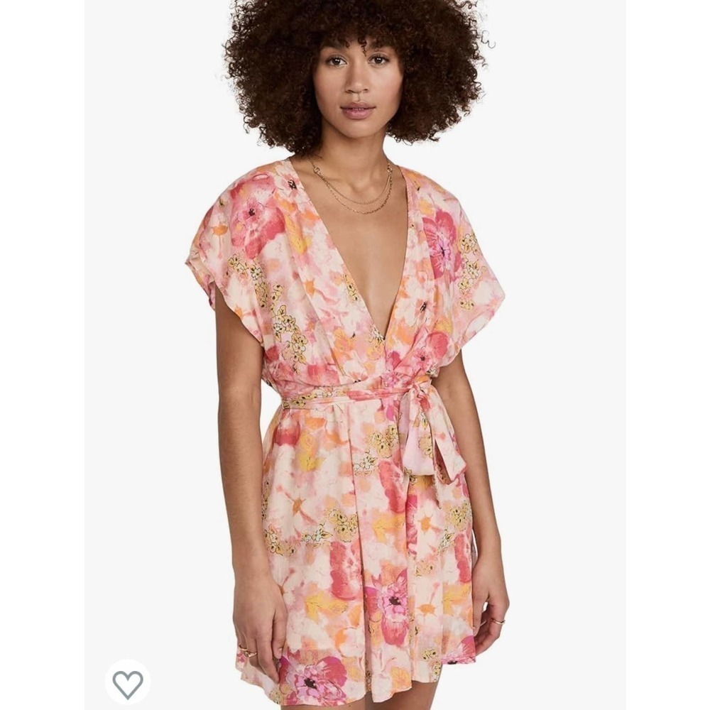 Free People Women's Freddy Tie Mini Dress Size L